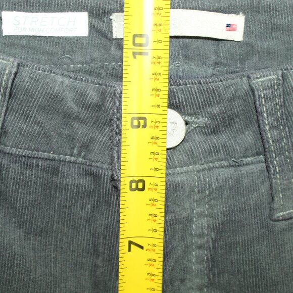 Fabrizio Gianni Women's 6 Grey Stretch for High Comfort Mini Corduroy Pants - Picture 4 of 6